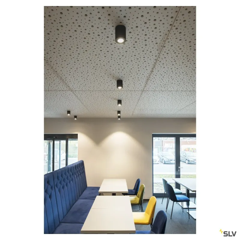 TRILEDO, plafonnier intérieur, simple, rond, noir, LED, 8,1W, 3000K