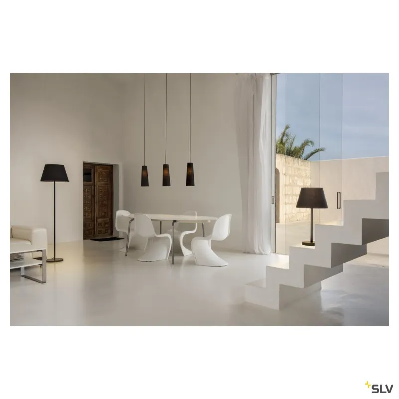 FENDA, lampe à poser intérieure, noir, E27, 60W max, sans abat-jour