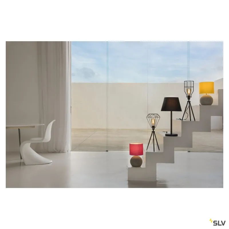 FENDA, lampe à poser intérieure, noir, E27, 60W max, sans abat-jour