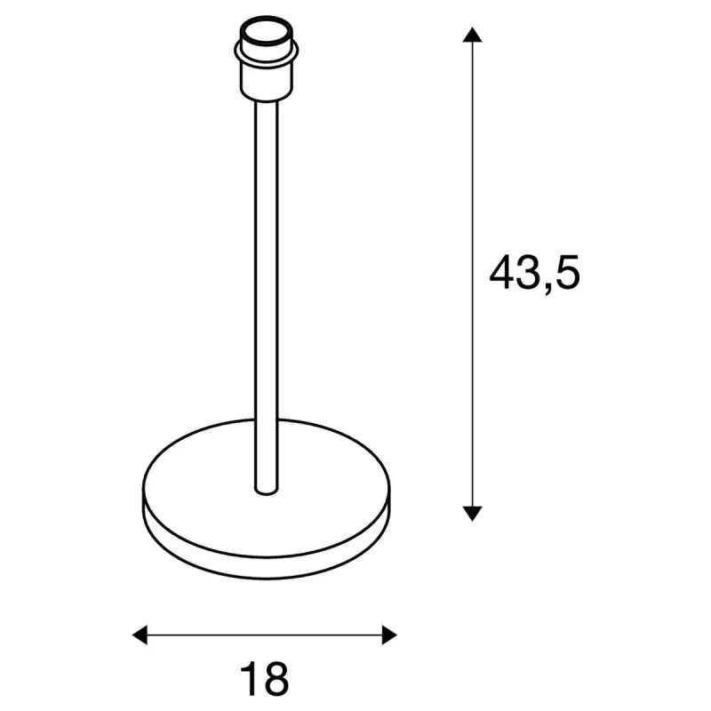 FENDA, lampe à poser intérieure, noir, E27, 60W max, sans abat-jour