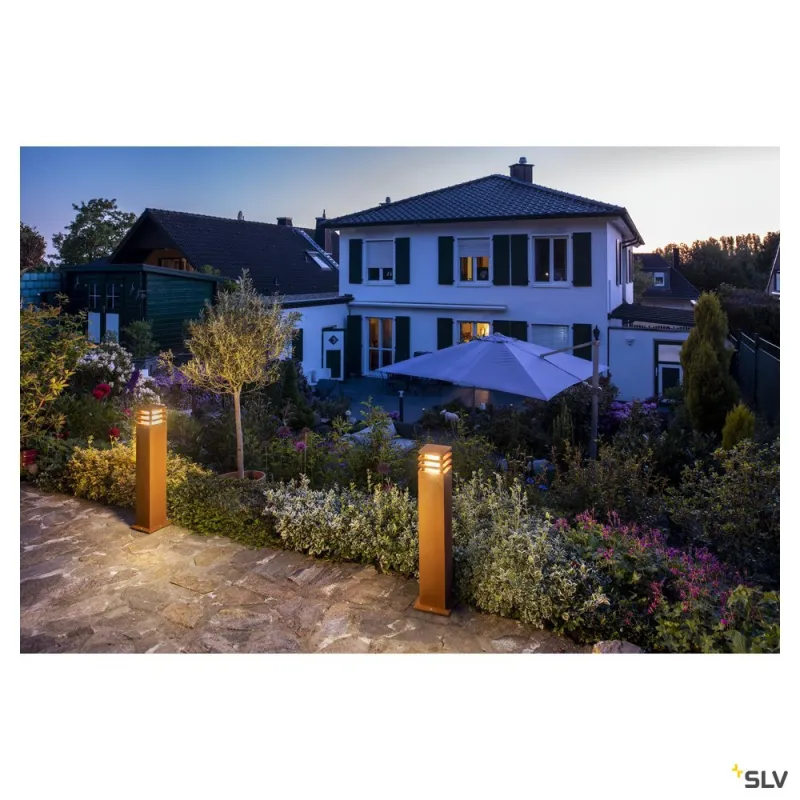 RUSTY® 70, borne extérieure, fonte rouillée, LED, 8,6W, 3000K, IP55