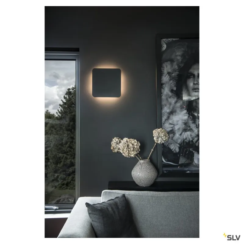 PLASTRA, applique intérieure, carré, blanc, LED, 11W, 3000K, plâtre