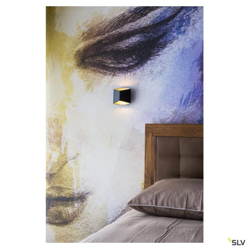 CARISO, applique intérieure, noir/laiton, LED, 11W, 2700K, variable