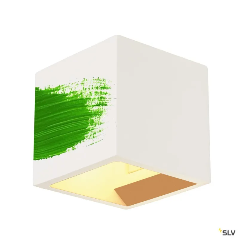 PLASTRA, applique intérieure, cube, blanc, G9/QT14, 42W max, plâtre