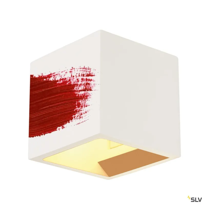 PLASTRA, applique intérieure, cube, blanc, G9/QT14, 42W max, plâtre