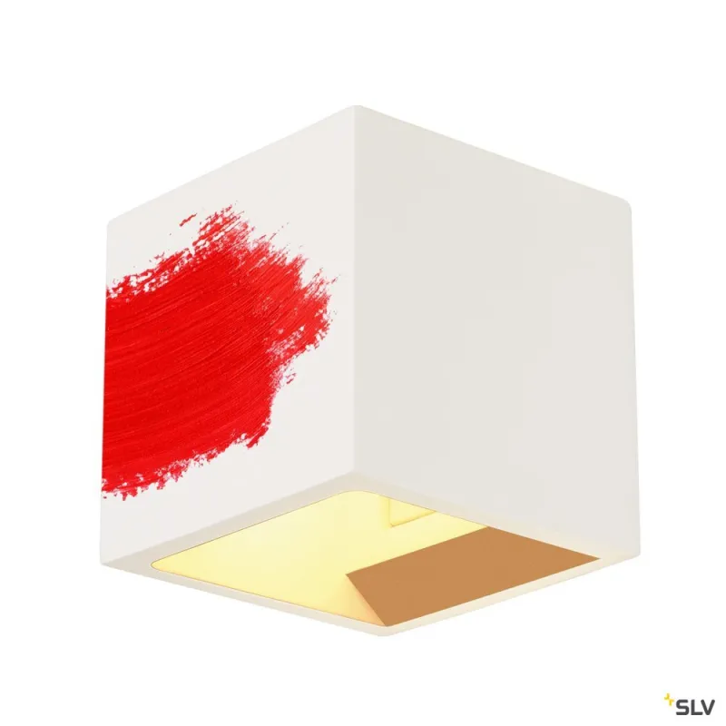 PLASTRA, applique intérieure, cube, blanc, G9/QT14, 42W max, plâtre