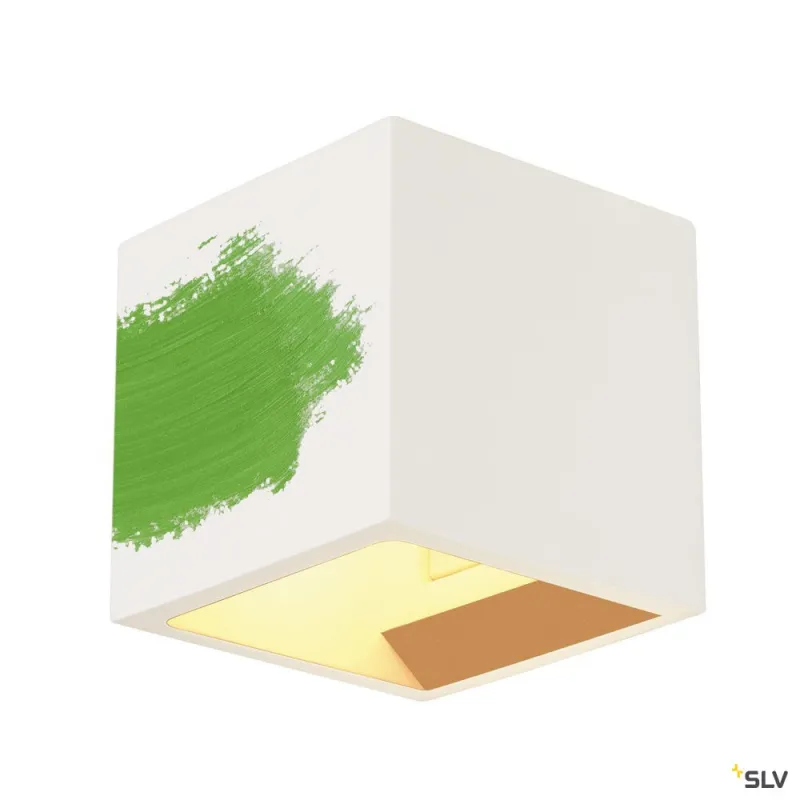 PLASTRA, applique intérieure, cube, blanc, G9/QT14, 42W max, plâtre