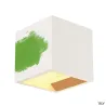 PLASTRA, applique intérieure, cube, blanc, G9/QT14, 42W max, plâtre