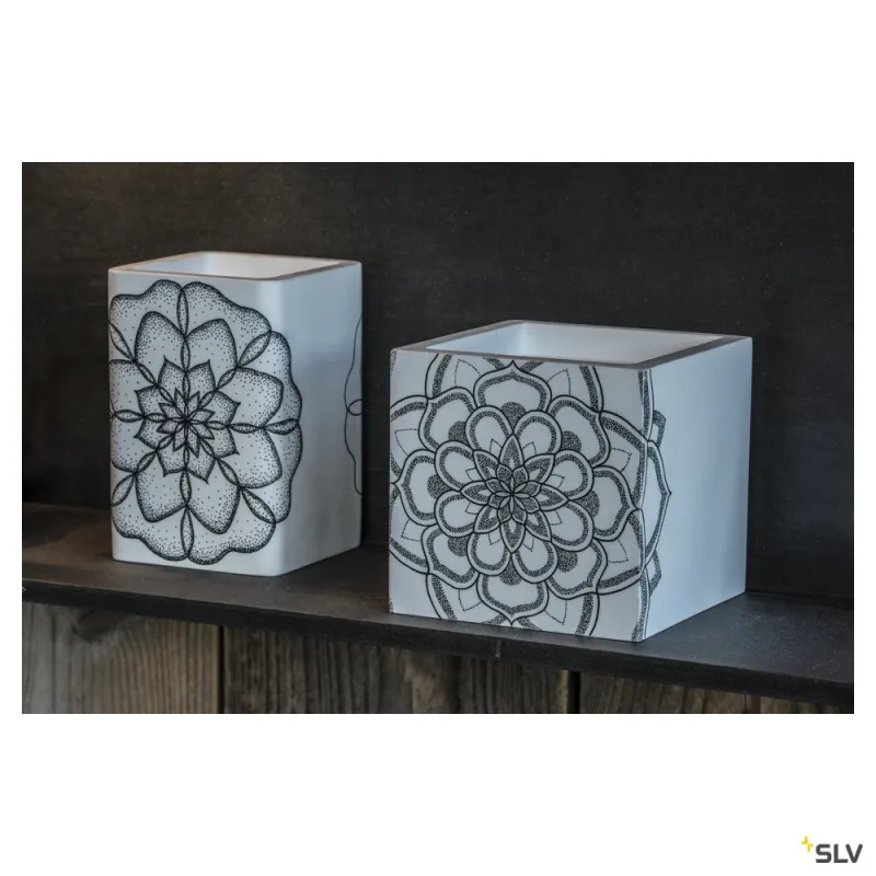 PLASTRA, applique intérieure, cube, blanc, G9/QT14, 42W max, plâtre