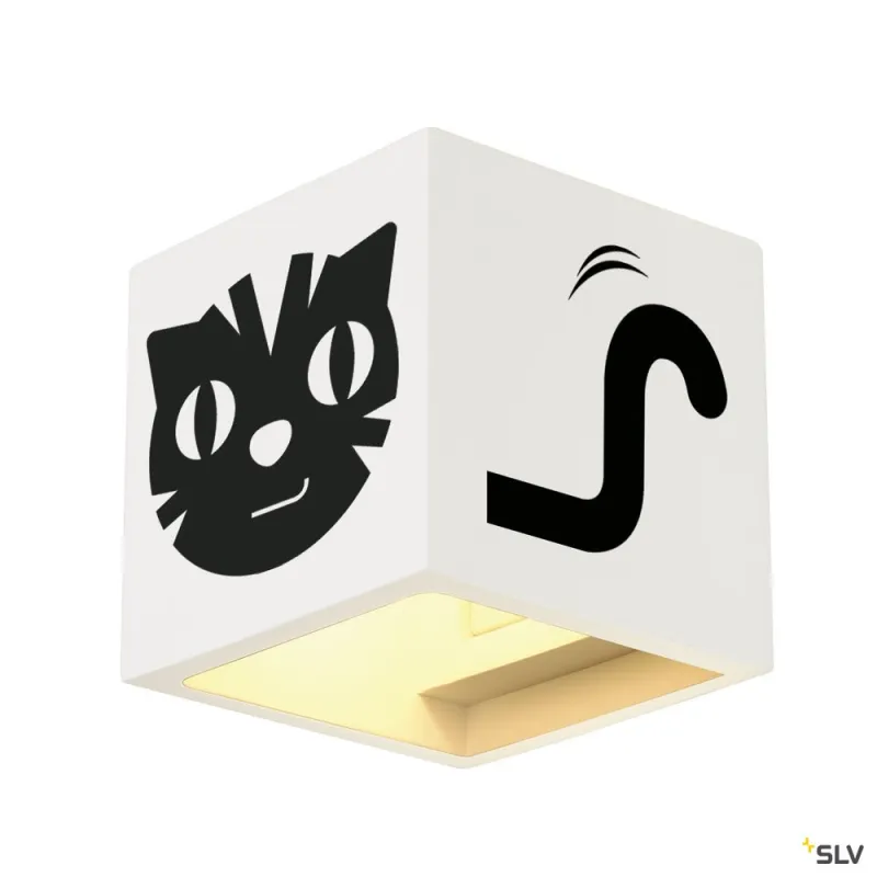 PLASTRA, applique intérieure, cube, blanc, G9/QT14, 42W max, plâtre