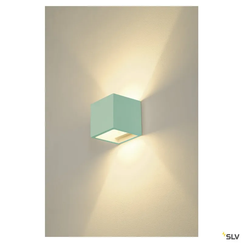 PLASTRA, applique intérieure, cube, blanc, G9/QT14, 42W max, plâtre