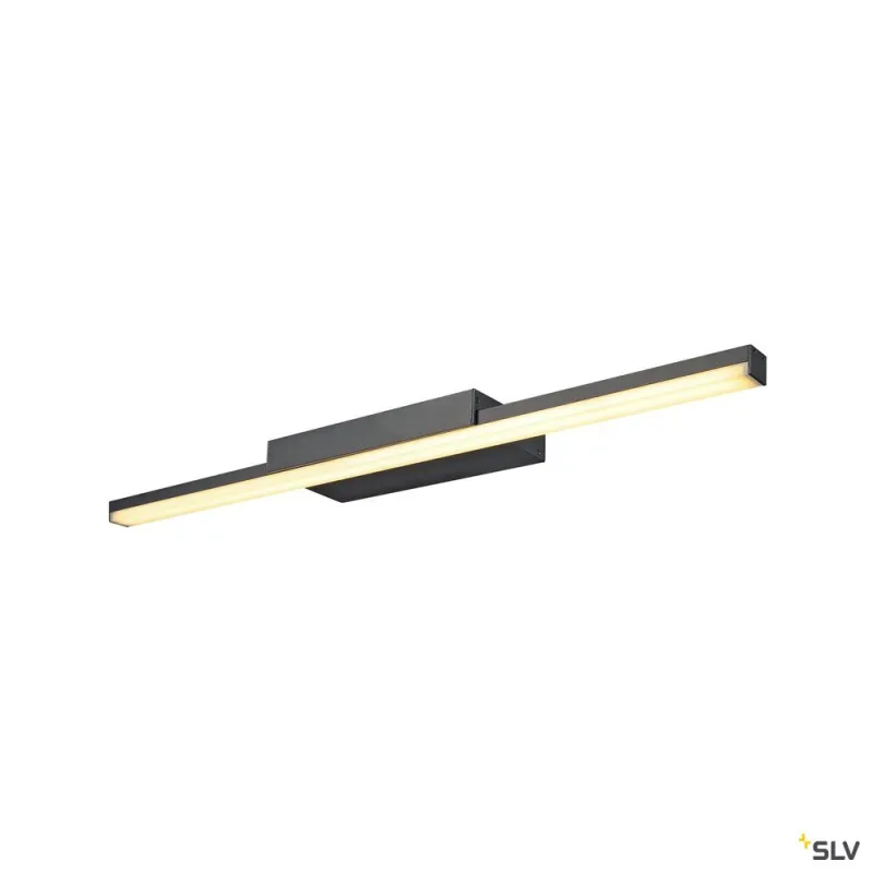 GLENOS 60, luminaire de miroir profilé, noir, SMD LED, 12,6W, 3000K