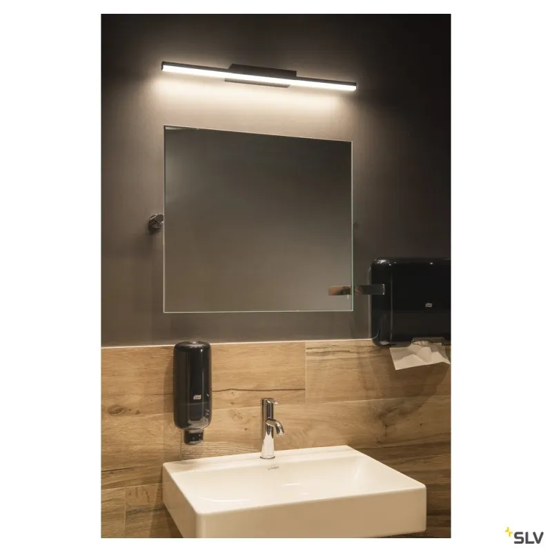 GLENOS 60, luminaire de miroir profilé, noir, SMD LED, 12,6W, 3000K