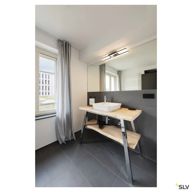 GLENOS 60, luminaire de miroir profilé, noir, SMD LED, 12,6W, 3000K