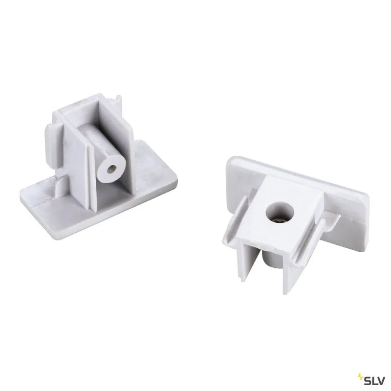 Embouts, pour rail 1 allumage en saillie, intérieur, blanc, 2 pièces