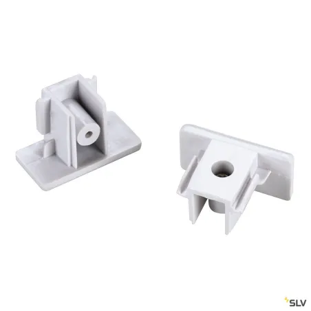 Embouts, pour rail 1 allumage en saillie, intérieur, blanc, 2 pièces