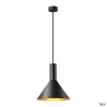 PHELIA 25, suspension intérieure, Ø 27,5 cm, noir/doré, E27, 23W max