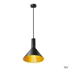 PHELIA 25, suspension intérieure, Ø 27,5 cm, noir/doré, E27, 23W max