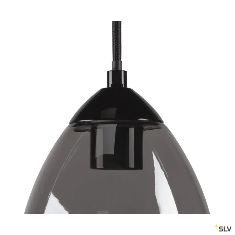 PARA CONE GL, suspension intérieure, noir/transparent, GU10, 25W max