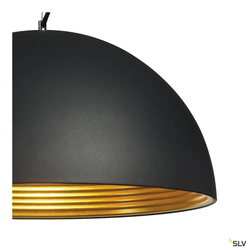 FORCHINI M 50, suspension intérieure, Ø 50 cm, noir/or, E27, 40W max