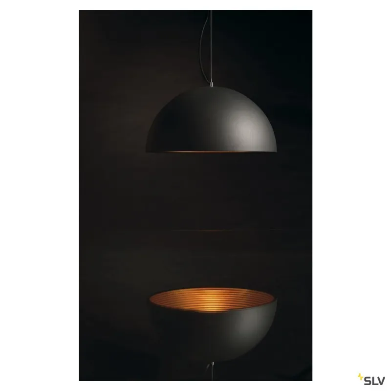 FORCHINI M 50, suspension intérieure, Ø 50 cm, noir/or, E27, 40W max