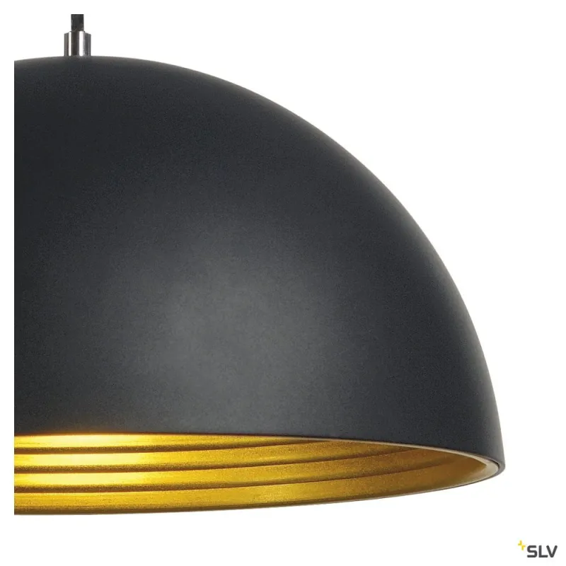 FORCHINI M 40, suspension intérieure, Ø 40 cm, noir/or, E27, 40W max