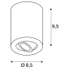 TRILEDO, plafonnier intérieur, simple, rond, blanc, LED, 8,1W, 3000K