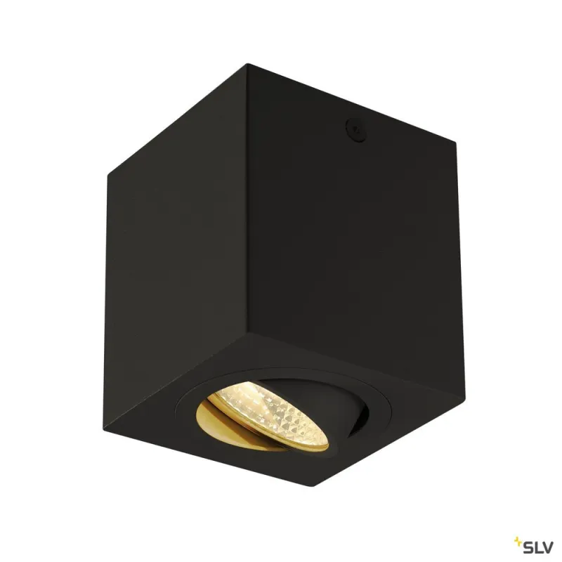 TRILEDO, plafonnier intérieur, simple, carré, noir, LED, 8,1W, 3000K