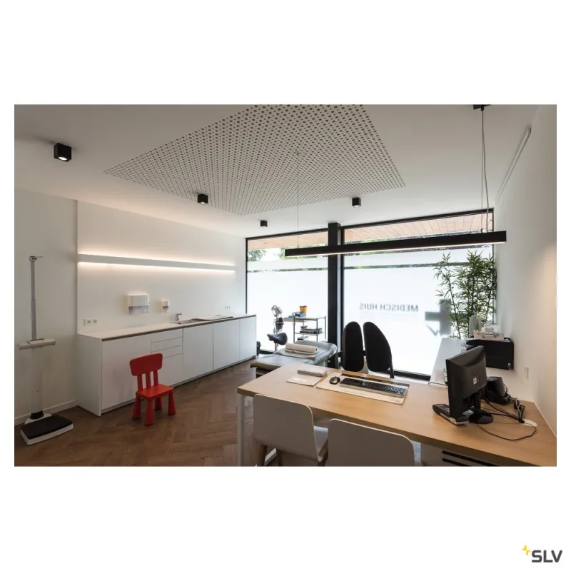 TRILEDO, plafonnier intérieur, simple, carré, noir, LED, 8,1W, 3000K