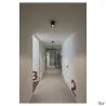 TRILEDO, plafonnier intérieur, simple, carré, noir, LED, 8,1W, 3000K