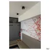 TRILEDO, plafonnier intérieur, simple, carré, noir, LED, 8,1W, 3000K