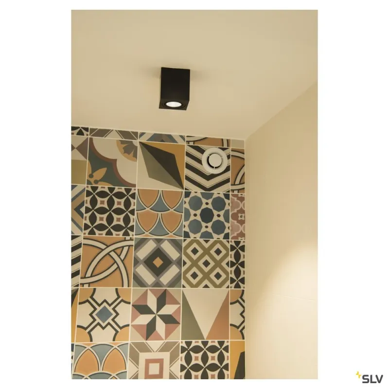 TRILEDO, plafonnier intérieur, simple, carré, noir, LED, 8,1W, 3000K