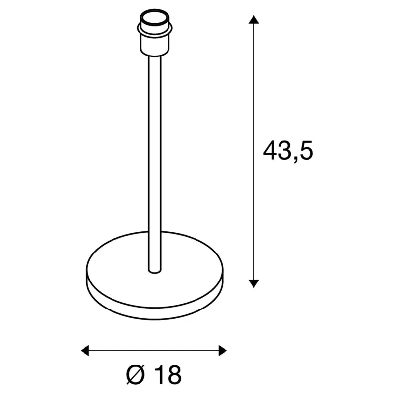 FENDA, lampe à poser intérieure, blanc, E27, 60W max, sans abat-jour