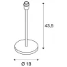 FENDA, lampe à poser intérieure, blanc, E27, 60W max, sans abat-jour