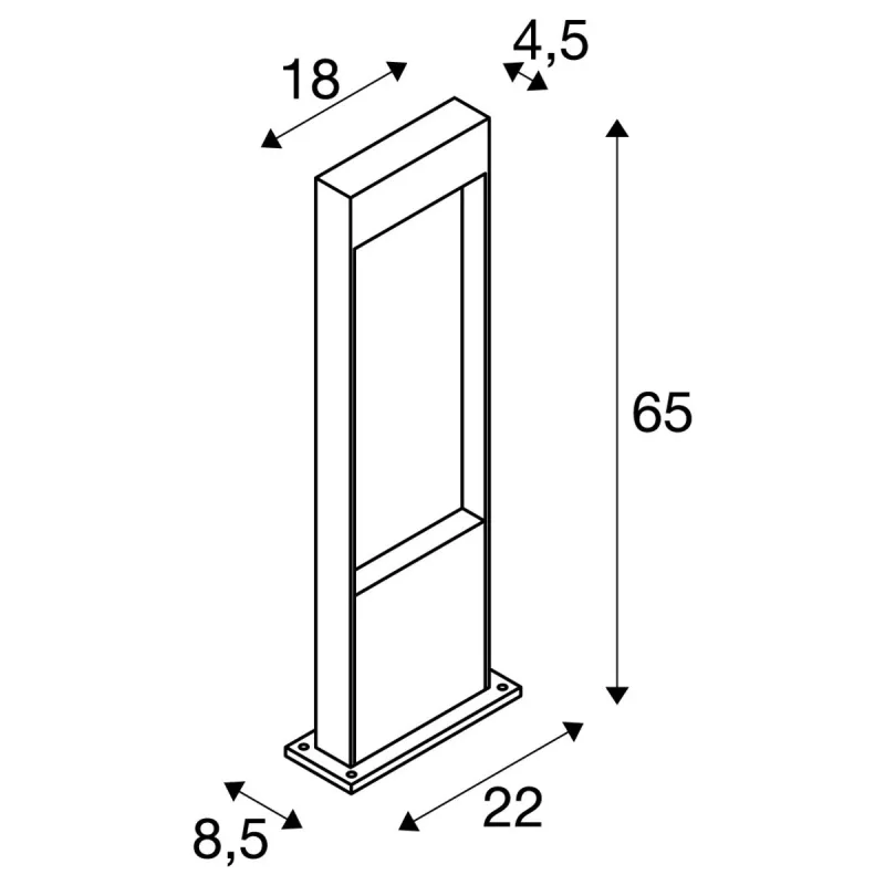 FLATT 65, borne extérieure, anthracite, LED, 9,7W, 3000K/4000K, IP65