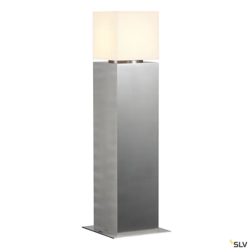 SQUARE POLE 60, borne extérieure, inox, E27, 20W max, IP44, inox 304