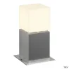 SQUARE POLE 30, borne extérieure, inox, E27, 20W max, IP44, inox 304