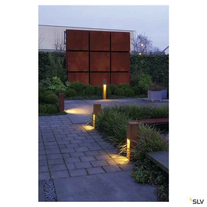RUSTY® SLOT 50, borne extérieure, fonte rouillée, E27, 11W max, IP44