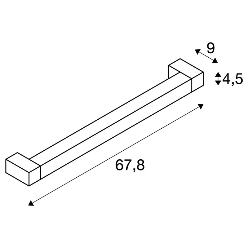 LONG GRILL, applique et plafonnier intérieur, blanc, LED, 20W, 3000K