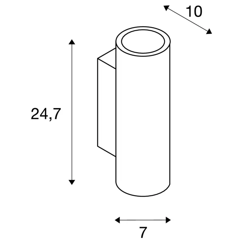 PLASTRA, applique intérieure, blanc, GU10/QPAR51, 2x 35W max, plâtre