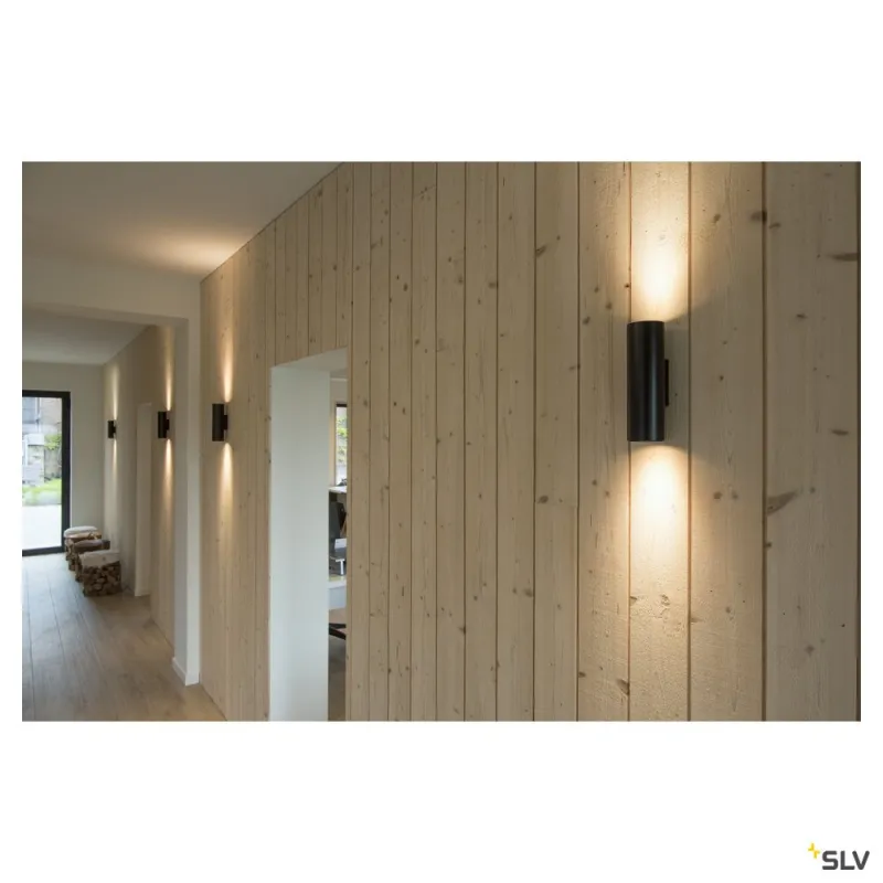 ENOLA B, applique intérieure, noir, GU10/QPAR51, 2x 50W max, up/down