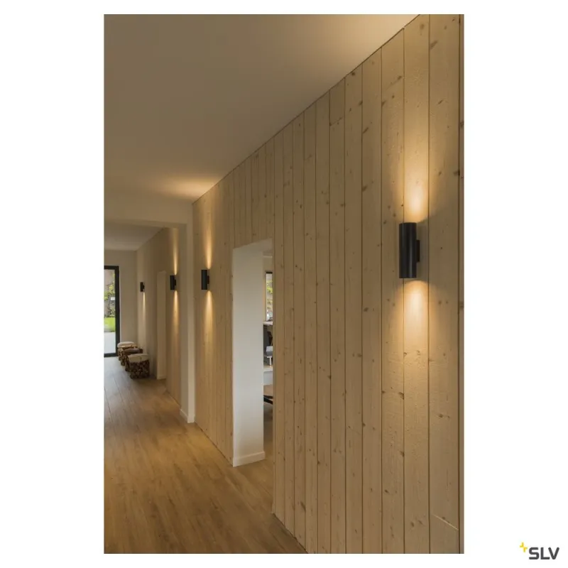 ENOLA B, applique intérieure, noir, GU10/QPAR51, 2x 50W max, up/down