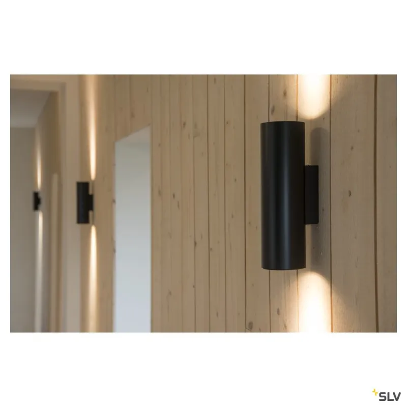 ENOLA B, applique intérieure, noir, GU10/QPAR51, 2x 50W max, up/down