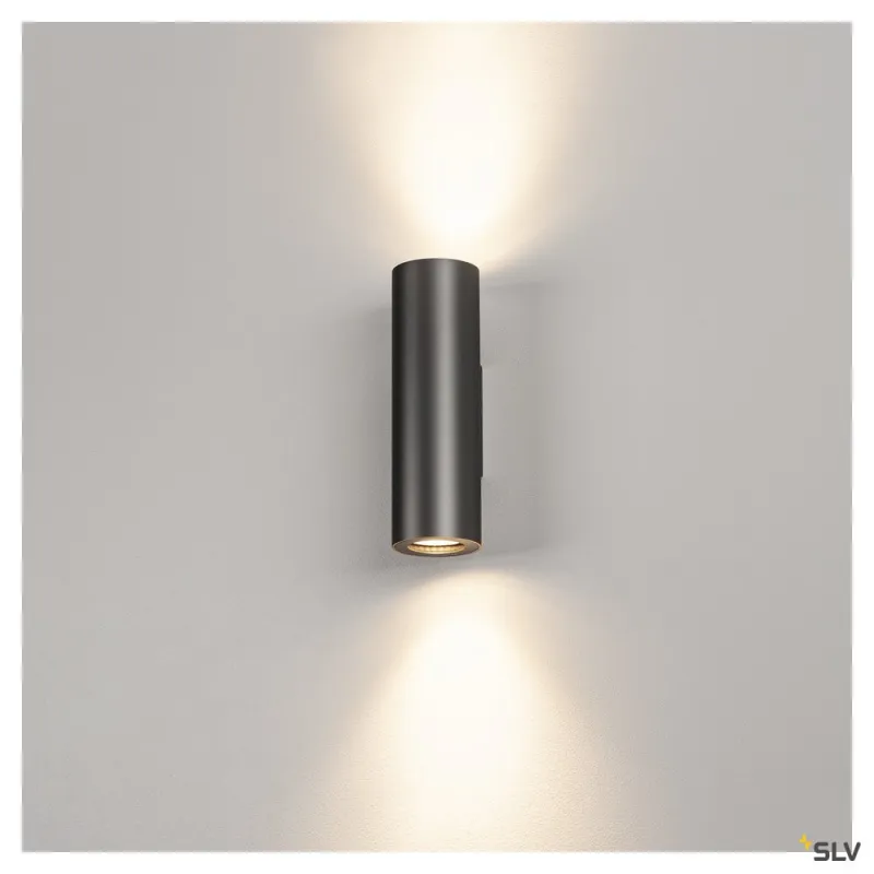 ENOLA B, applique intérieure, noir, GU10/QPAR51, 2x 50W max, up/down