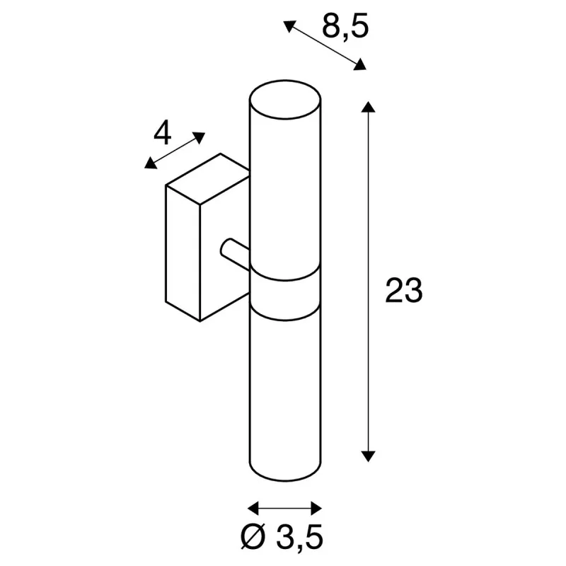 MIBO UP/DOWN, applique intérieure, chrome, G9/QT14, 2x 25W max, IP21