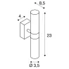 MIBO UP/DOWN, applique intérieure, chrome, G9/QT14, 2x 25W max, IP21