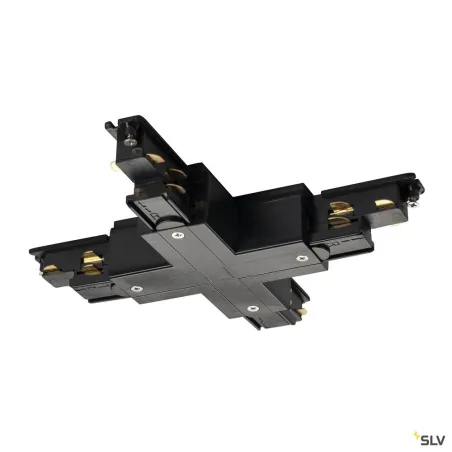 S-TRACK, conecteur en X, Dali, pour rail 3 allumages, intérieur, noir