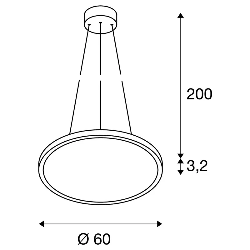 PANEL 60, suspension intérieure, gris, LED, 43W, 4000K, variable Dali