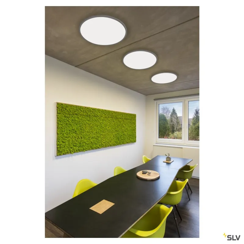 PANEL 60, plafonnier intérieur, rond, gris, LED, 42W, 3000K, variable