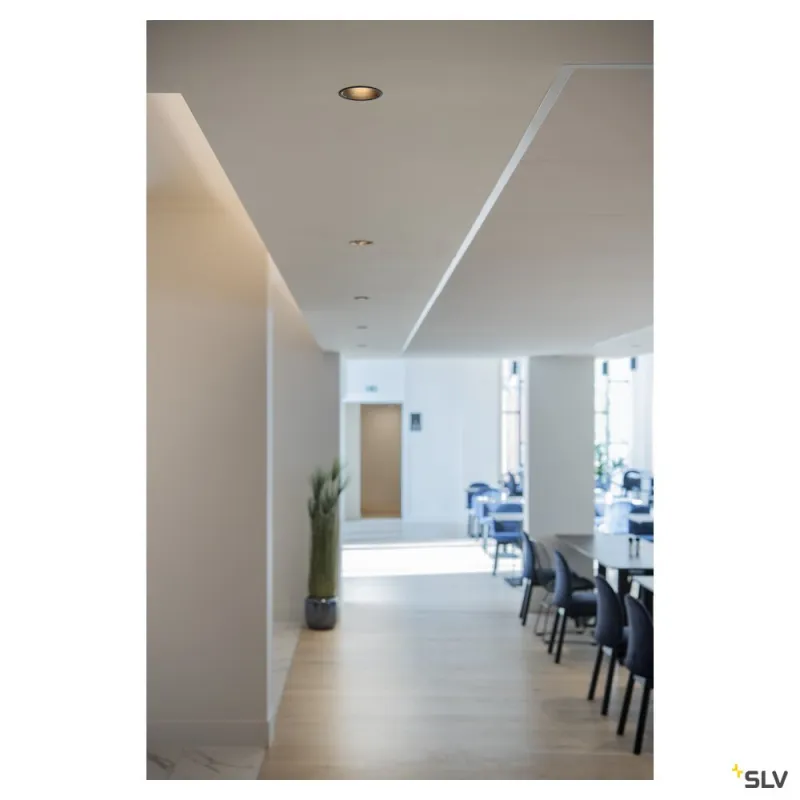 HORN-T, encastré de plafond intérieur, noir mat, GU10/QPAR51, 50W max
